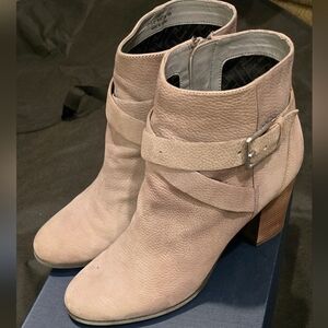 Cole Haan Gray Pebble Leather Ankle Booties